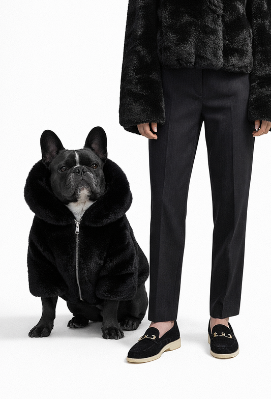 Luxury Fur Dog hoodie - satin lined